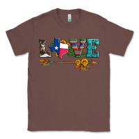Chestnut love texas serape cowhide cactus and sunflowers Classic Tee - Artiststas