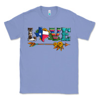 Colony Blue love texas serape cowhide cactus and sunflowers Classic Tee - Artiststas