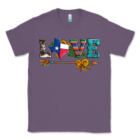 Lavender love texas serape cowhide cactus and sunflowers Classic Tee - Artiststas