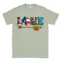 Matcha love texas serape cowhide cactus and sunflowers Classic Tee - Artiststas