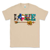 Mushroom love texas serape cowhide cactus and sunflowers Classic Tee - Artiststas