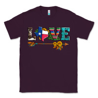 Plum love texas serape cowhide cactus and sunflowers Classic Tee - Artiststas