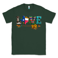 Sports Green love texas serape cowhide cactus and sunflowers Classic Tee - Artiststas