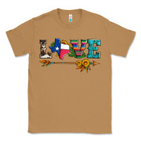 Toasted Coconut love texas serape cowhide cactus and sunflowers Classic Tee - Artiststas