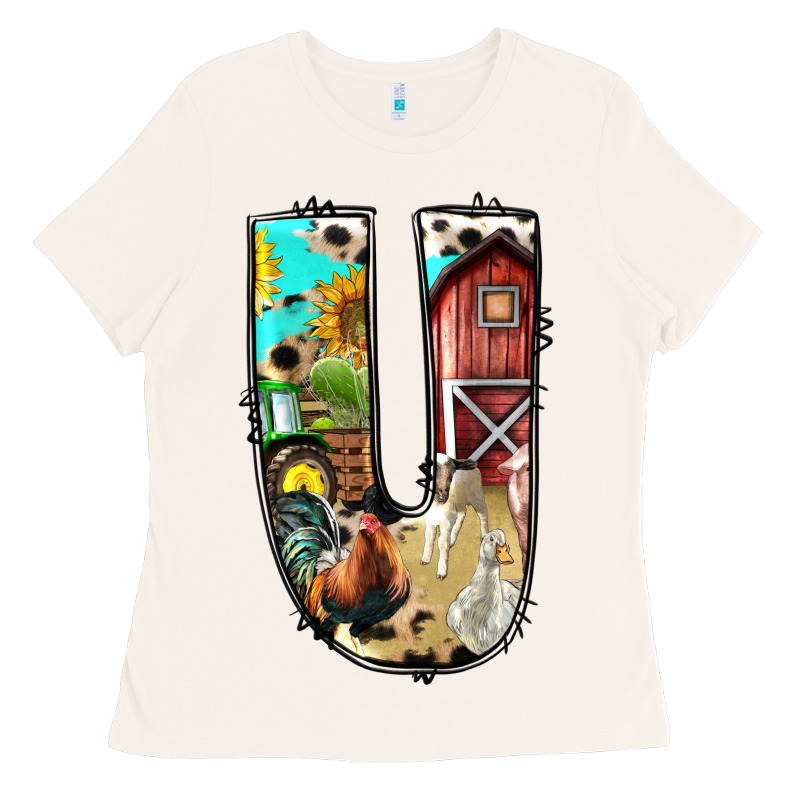Farm Life Alphabet Lowercase Letters U Ladies Tee by BundleAndBundleShop | Teevron