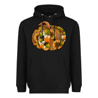 Black leopard cowhide sunflower pumpkin Heavyweight Hoodie - Jasminsmagicworld