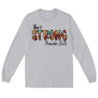 Moon Dust she is strong provebs Long Sleeve Tee - CowhideDigitalArt
