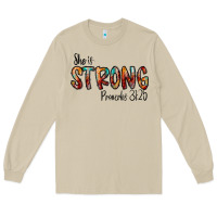 Mushroom she is strong provebs Long Sleeve Tee - CowhideDigitalArt