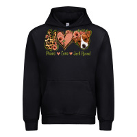 Black Peace Love Jack Russel Urban Hoodie - Jasminsmagicworld