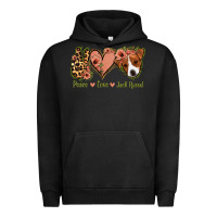 Pigment Black Peace Love Jack Russel Urban Hoodie - Jasminsmagicworld
