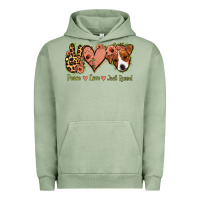 Pigment Oil Green Peace Love Jack Russel Urban Hoodie - Jasminsmagicworld