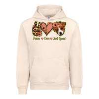 Sandshell Peace Love Jack Russel Urban Hoodie - Jasminsmagicworld