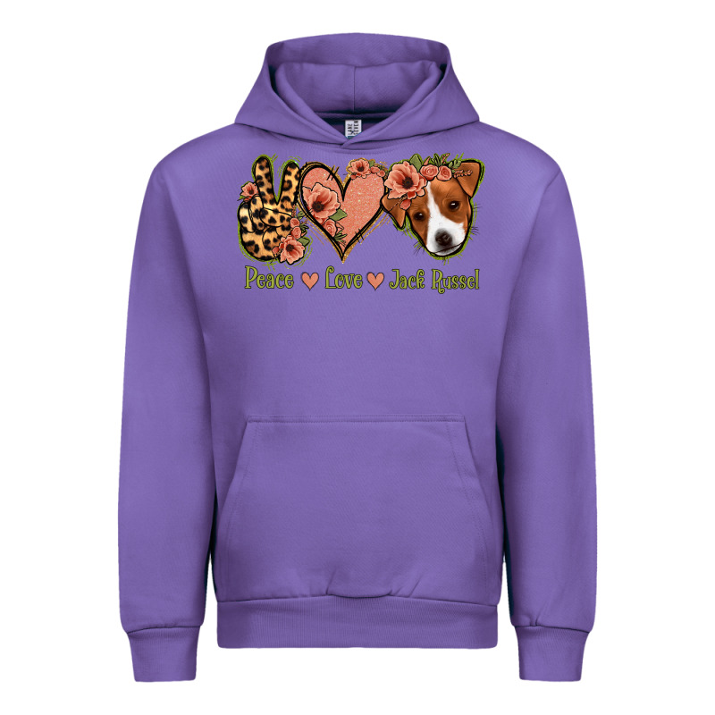 Peace Love Jack Russel Urban Hoodie by Jasminsmagicworld | Teevron