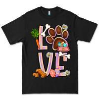 Black Tie dye easter love dog paw Premium Tee - BundleAndBundleShop
