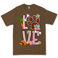 Cacao Tie dye easter love dog paw Premium Tee - BundleAndBundleShop