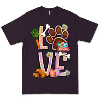 Plum Tie dye easter love dog paw Premium Tee - BundleAndBundleShop