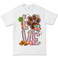 White Tie dye easter love dog paw Premium Tee - BundleAndBundleShop