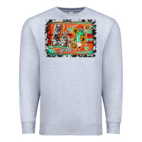 Heather Grey western back to school 4th grade Premium Sweatshirt - Jasminsmagicworld