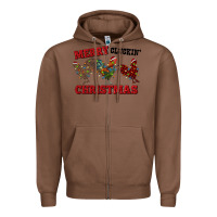 Chestnut Merry Cluckin' Christmas Zipper Hoodie - RanaPortraitStore