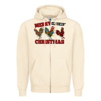 Sandshell Merry Cluckin' Christmas Zipper Hoodie - RanaPortraitStore