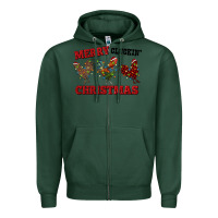 Sports Green Merry Cluckin' Christmas Zipper Hoodie - RanaPortraitStore