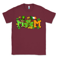 Burgundy St. Patrick's Day mom Classic Tee - OliviaCreatesArt