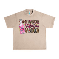 French Oak V is For Valentine Vodka Urban Heavy Tee - CowhideDigitalArt