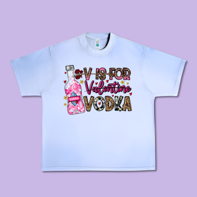 V Is For Valentine Vodka Urban Heavy Tee Designed By Cowhidedigitalart