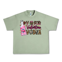 Oil Green V is For Valentine Vodka Urban Heavy Tee - CowhideDigitalArt