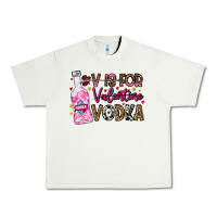 Pistachio V is For Valentine Vodka Urban Heavy Tee - CowhideDigitalArt