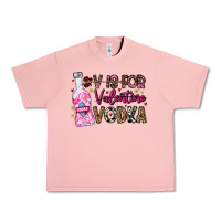 Salmon V is For Valentine Vodka Urban Heavy Tee - CowhideDigitalArt