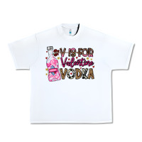 White V is For Valentine Vodka Urban Heavy Tee - CowhideDigitalArt