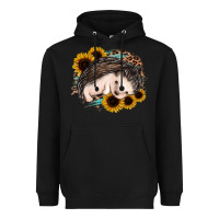 Black sleeping hedgehog sunflower leopard Heavyweight Hoodie - Jasminsmagicworld
