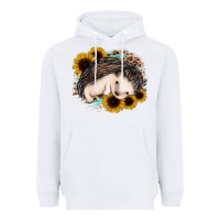 White sleeping hedgehog sunflower leopard Heavyweight Hoodie - Jasminsmagicworld