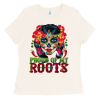 Bone sugar skull woman proud of my roots Ladies Tee - BundleAndBundleShop