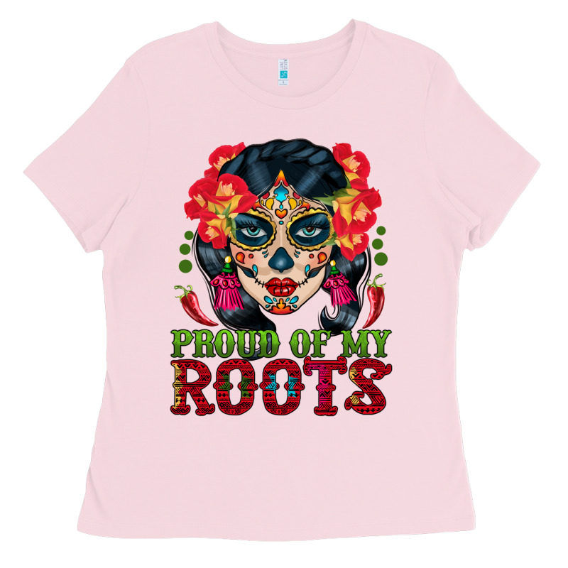 Sugar Skull Woman Proud Of My Roots Ladies Tee by BundleAndBundleShop | Teevron