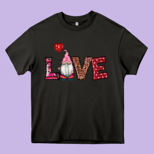 Valentine's Day Gnomes Love Heavy Core Tee Designed By Ranaportraitstore