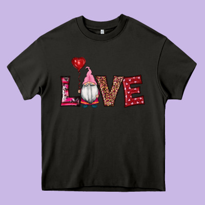 Valentine's Day Gnomes Love Heavy Core Tee Designed By Ranaportraitstore