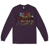 Plum happy hallothanksmas Long Sleeve Tee - SublimationCraftShop