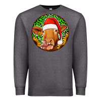 Charcoal Heather christmas circle earrings Premium Sweatshirt - Jasminsmagicworld