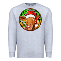 Heather Grey christmas circle earrings Premium Sweatshirt - Jasminsmagicworld