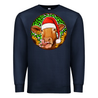 Navy christmas circle earrings Premium Sweatshirt - Jasminsmagicworld