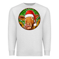Oatmeal Heather christmas circle earrings Premium Sweatshirt - Jasminsmagicworld
