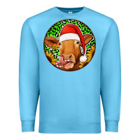 Ocean Blue christmas circle earrings Premium Sweatshirt - Jasminsmagicworld