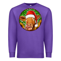 Purple christmas circle earrings Premium Sweatshirt - Jasminsmagicworld