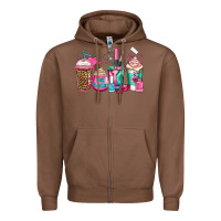 Chestnut nail hustler coffee cups Zipper Hoodie - Jasminsmagicworld