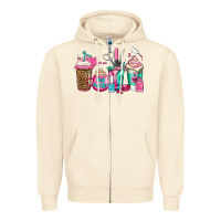 Sandshell nail hustler coffee cups Zipper Hoodie - Jasminsmagicworld