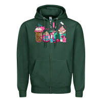 Sports Green nail hustler coffee cups Zipper Hoodie - Jasminsmagicworld