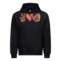 Black Peace Love Cats Urban Hoodie - Jasminsmagicworld