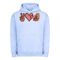 Pigment Grape Ice Peace Love Cats Urban Hoodie - Jasminsmagicworld
